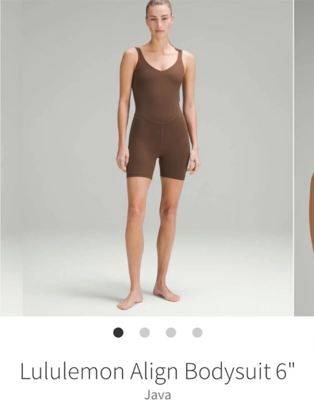 NWT Lululemon Align Bodysuit 6” Java Sz 4